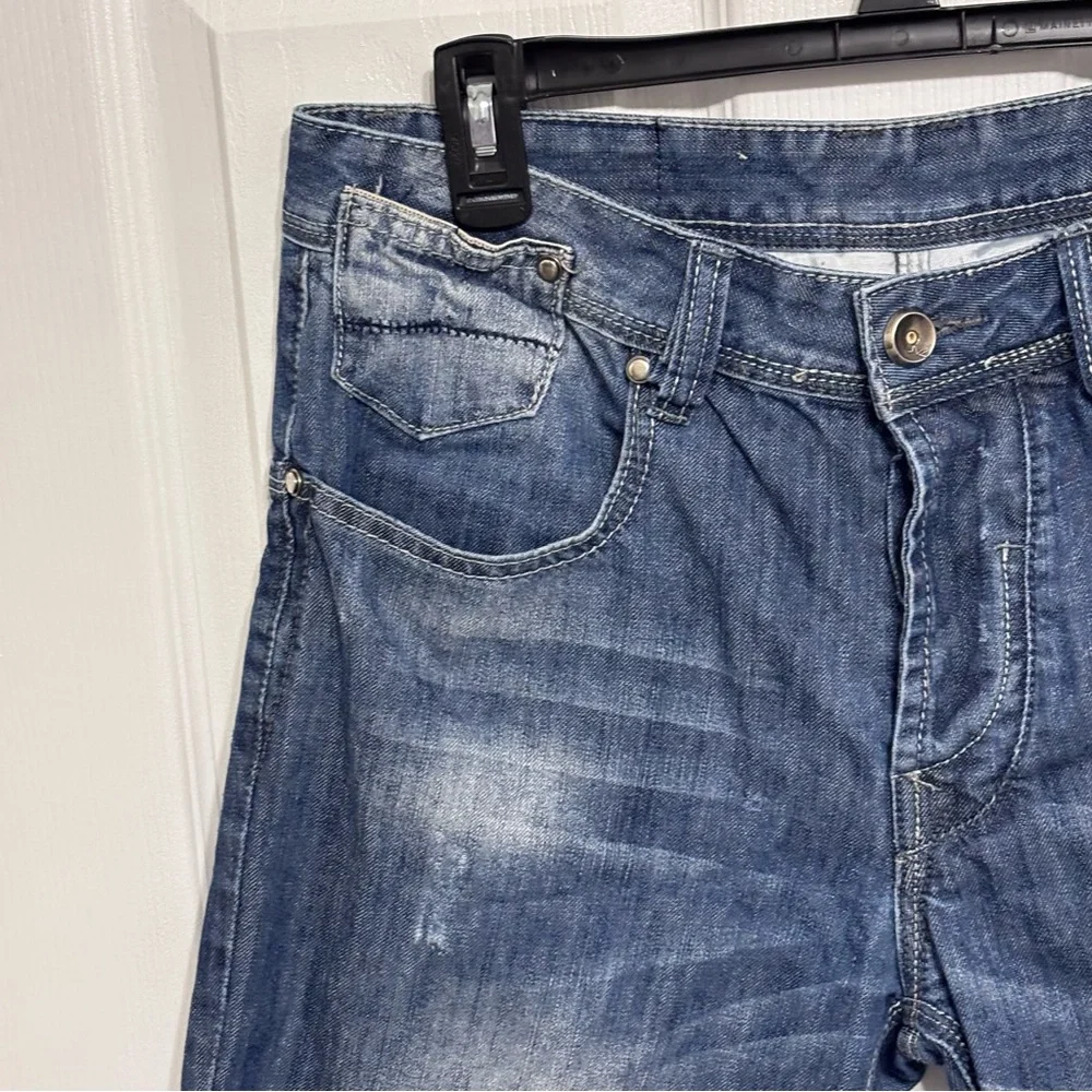 Original Denim Brand JVZ Men's Medium Wash Blue Denim Jeans Shorts Waist 31